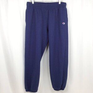 Champion Men's Sweatpants Size 2XL Navy Blue Thick Drawstring Elastic Ankle